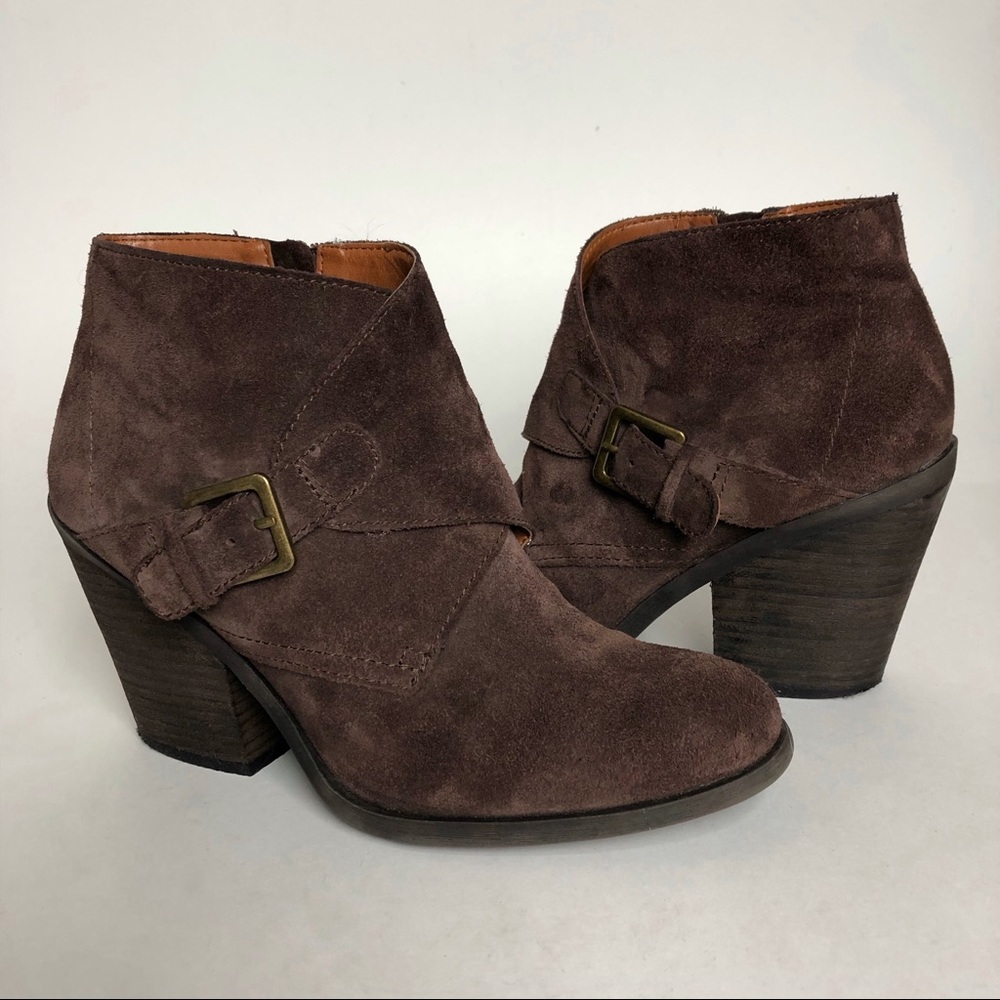 Lucky Brand Chocolate Brown Ankle Booties